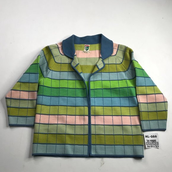 Vintage Gentucca Gia Portofino 60 70s RETRO Block Women 100% Wool Jacket Coat 14 - Picture 2 of 8